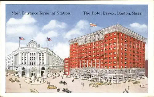 Boston Massachusetts Terminal Station Hotel Essex Kat. Boston
