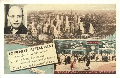 New York City Toffenetti Restaurant Broadway / New York /