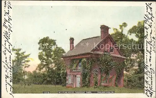 Philadelphia Pennsylvania Penn House Fairmount Park Kat. Philadelphia