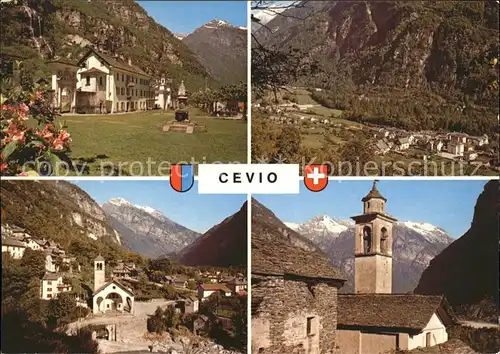 Cevio Ortsansicht Chiesa della Rovana Kat. Cevio