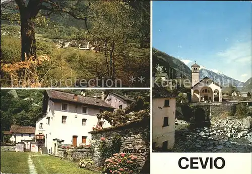 Cevio Dorfpartie Chiesa della Rovana Kat. Cevio