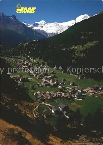 Saas Grund mit Egginer Allalinhorn Alphubel Kat. Saas Grund