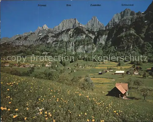 Walenstadtberg mit Churfirsten Kat. Walenstadtberg