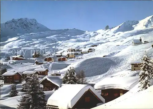 Innerarosa Dorfpartie im Schnee Kat. Innerarosa