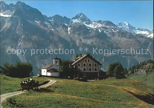 Fextal bei Sils Kirche Kat. Sils Maria