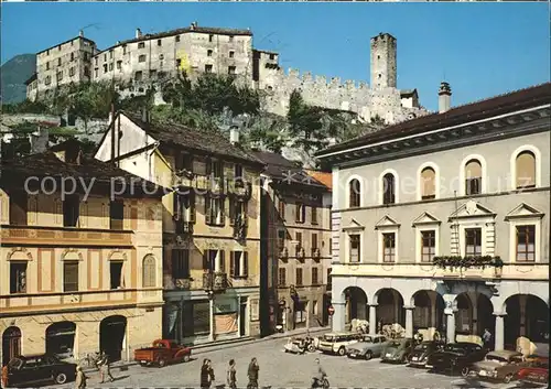 Bellinzona Collegiata Platz und Schloss Uri Kat. Bellinzona