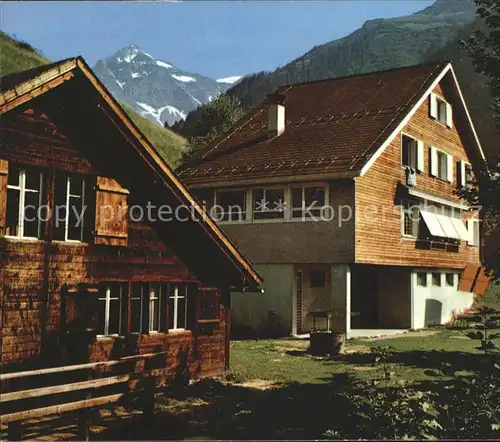 Linthal Glarus Ferienhaus Restiberg Gemshuettli Baslerhaus Kat. Linthal