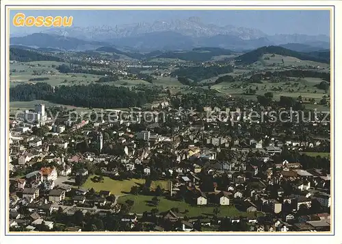 Gossau SG mit Saentiskette Fliegeraufnahme Kat. Gossau SG