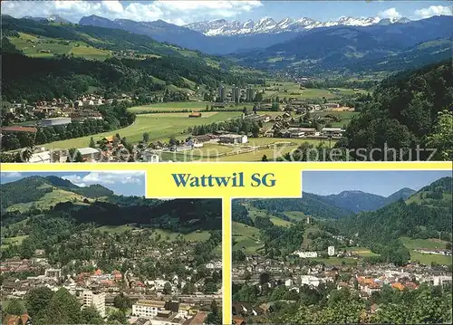 Wattwil Panorama Teilansichten Kat. Wattwil