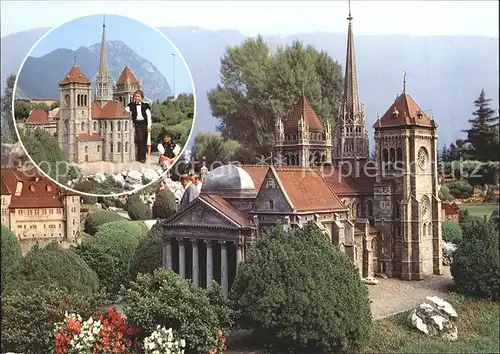 Melide Lago di Lugano Swissminiatur Cathedrale St Pierre in Genf Kat. Melide