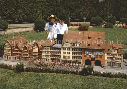 Melide Lago di Lugano Swissminiatur Hauptstrasse von Appenzell Kat. Melide