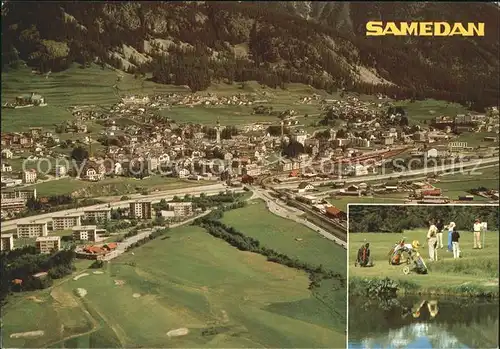 Samedan Totalansicht Golfplatz Kat. Samedan