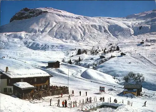 Piz Mundaun Skigebiet Berggasthaus Cuolm Sura Kat. Piz Mundaun