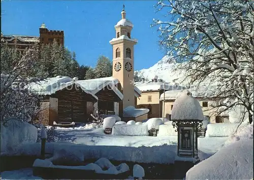 Sils Maria Graubuenden Dorfpartie Kat. Sils Maria