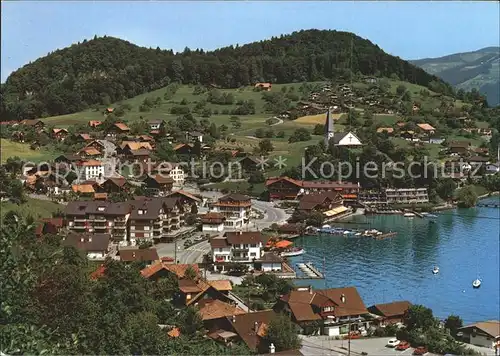 Faulensee Fliegeraufnahme am Tunersee Kat. Faulensee