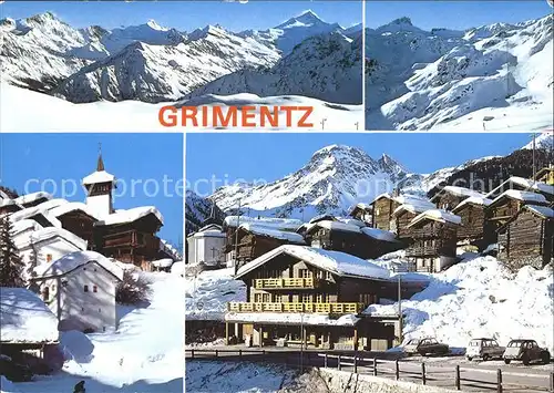 Grimentz Skigebiet Dorfpartie Kat. Grimentz