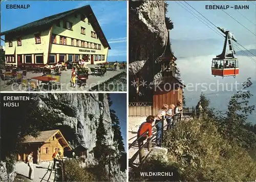 Ebenalp Seilbahn Wildkirchli Eremitenhuesli Kat. Ebenalp