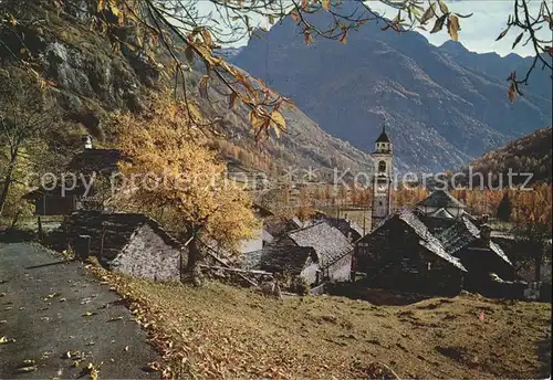 Sonogno Dorfpartie Valle Verzasca Kat. Sonogno