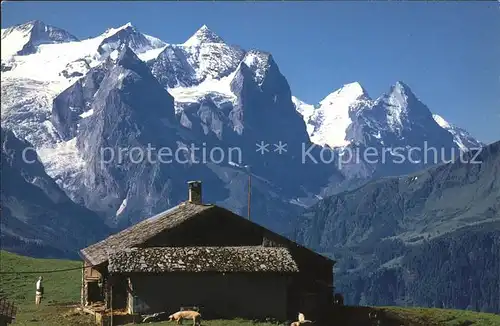 Hasliberg Reuti Kaeserstatt Wetterhorngruppe Moench Eiger Kat. Hasliberg Reuti