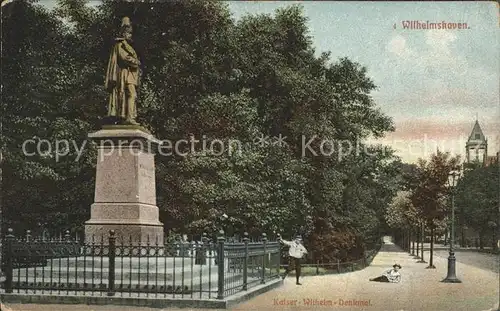 Wilhelmshaven Kaiser Wilhelm Denkmal Statue Kat. Wilhelmshaven