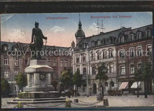 Wilhelmshaven Bismarckplatz mit Denkmal Statue Kat. Wilhelmshaven