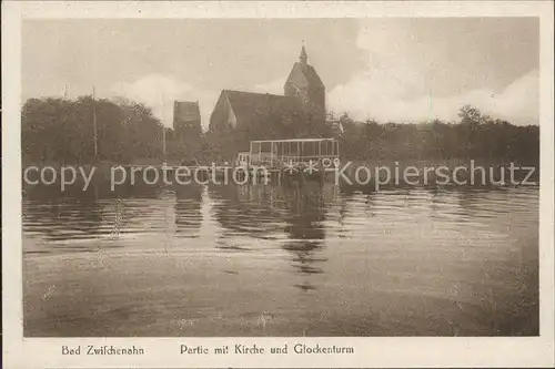 Bad Zwischenahn Partie mit Kirche und Glockenturm Kat. Bad Zwischenahn