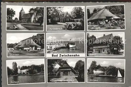 Bad Zwischenahn Kirche Kurbadehaus Faehrkroog Spieker Faehrhaus Bauernhaus Kurhaus Bootsanleger Dwersack Kat. Bad Zwischenahn