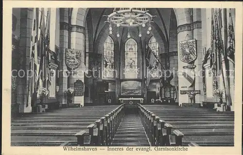 Wilhelmshaven Inneres der ev Garnisonkirche Kat. Wilhelmshaven