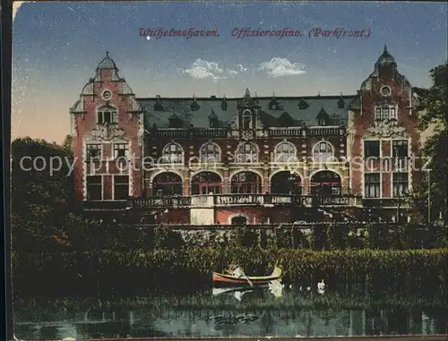 Wilhelmshaven Offiziercasino Parkfront Schwanenteich Boot Kat. Wilhelmshaven