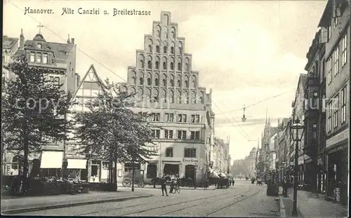 Hannover Alte Kanzlei und Breitestrasse Giebel Kat. Hannover