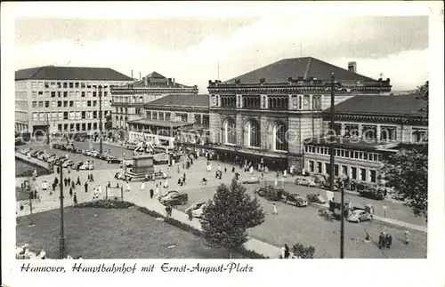 Hannover Hauptbahnhof mit Ernst August Platz Denkmal Kat. Hannover