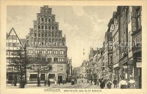 Hannover Breitestrasse und Alte Kanzlei Giebel Kat. Hannover