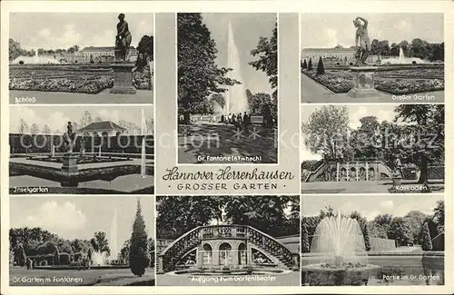 Herrenhausen Hannover Schloss Grosser Garten Fontaene Kaskaden Gartentheater Kat. Hannover