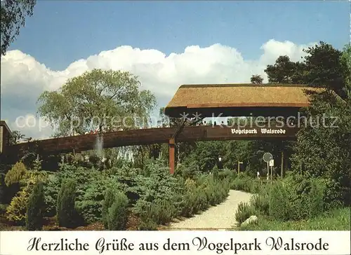 Walsrode Lueneburger Heide Vogelpark Fussgaengerbruecke Restaurant Luisenhoehe Kat. Walsrode