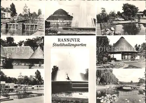 Hannover Stadthallengarten Fontaene Gelaende der 1. Bundesgartenschau Kat. Hannover