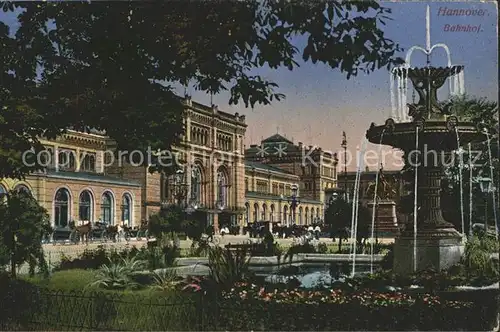 Hannover Bahnhof Brunnen Denkmal Kat. Hannover