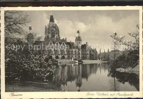 Hannover Neues Rathaus mit Maschpark Kat. Hannover