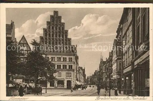 Hannover Breitestrasse Alte Kanzlei Giebel Kupfertiefdruck Kat. Hannover