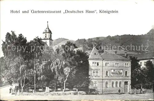 Koenigstein Oberpfalz Hotel Gartenrestaurant Deutsches Haus Kat. Koenigstein