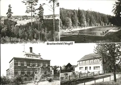 Breitenfeld Vogtland Sommerfrische Waldschwimmbad Hotel Zum Alpenhof Kat. Markneukirchen