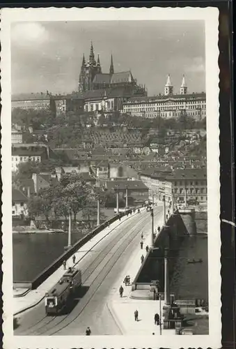 Prag Prahy Prague Hradcany Burg Hradschin Veitsdom Moldau Bruecke Feldpost Kat. Praha