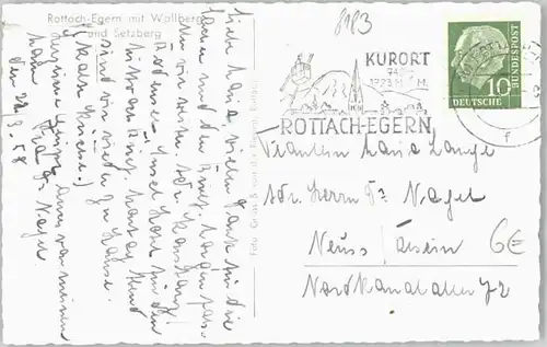 Rottach-Egern Rottach-Egern Wallberg x 1958 / Rottach-Egern /Miesbach LKR