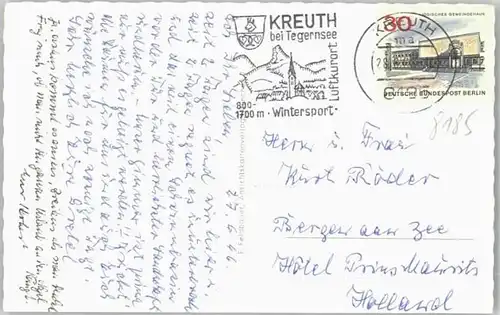 Kreuth Tegernsee Kreuth Tegernsee  x 1966 / Kreuth /Miesbach LKR