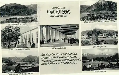 Bad Wiessee Bad Wiessee Lindenplatz Wallberg x 1953 / Bad Wiessee /Miesbach LKR