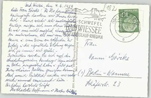 Bad Wiessee Bad Wiessee  x 1959 / Bad Wiessee /Miesbach LKR