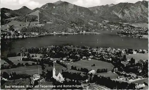 Bad Wiessee Bad Wiessee Rottach Egern Fliegeraufnahme  ungelaufen ca. 1955 / Bad Wiessee /Miesbach LKR