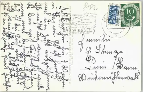 Bad Wiessee Bad Wiessee Bodenschneid Wallberg x 1952 / Bad Wiessee /Miesbach LKR