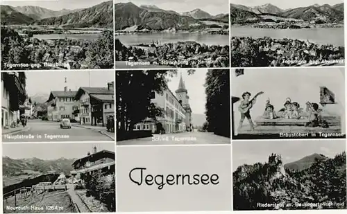 Tegernsee Tegernsee Hauptstrasse Neureut Haus Riederstein x 1953 / Tegernsee /Miesbach LKR