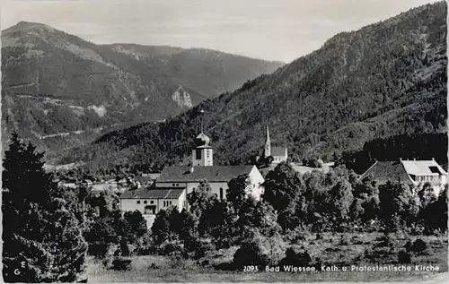 Bad Wiessee Bad Wiessee Potestantische Kirche  x 1956 / Bad Wiessee /Miesbach LKR