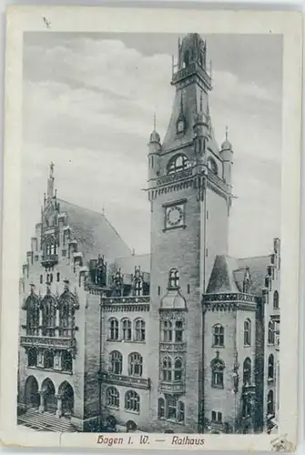 Hagen Westfalen Hagen Westfalen Rathaus ungelaufen ca. 1920 / Hagen /Hagen Stadtkreis